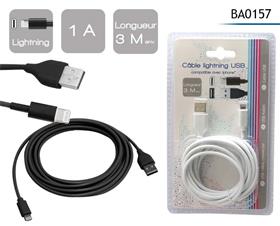 CABLE IPHONE 3M - 1A