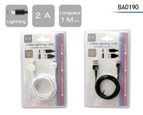 CABLE IPHONE 1M - 2A
