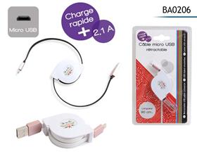 CABLE MICRO RETR. 90CM - 2.1A