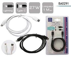 CABLE N.TYPE C A IPHONE 1M-27W