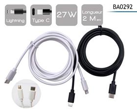CABLE N.TYPE C A IPHONE 2M-27W