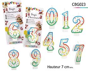 BOUGIE CHIFFRE 7CM