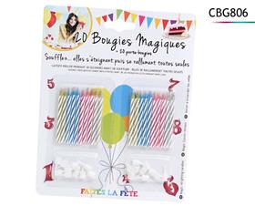 BOUGIES X20  MAGIQUES + SUPPOR