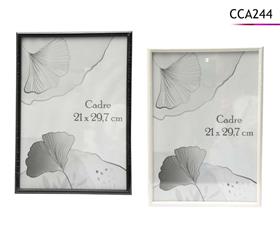CADRE PVC NOIR/BLANC 21X29 A4