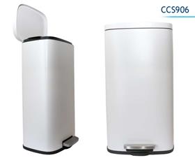 POUBELLE 30L RECTANGLE BLANCHE