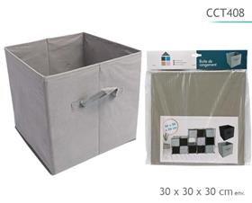 BOITE DE RANGEMENT 30X30 GRIS