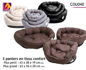 SET DE 3 PANIERS TISSU 43-65C*