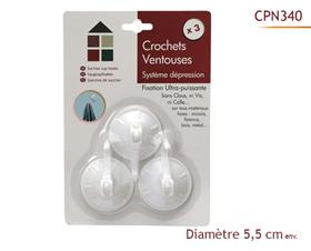 CROCHETS VENTOUSE 5,5CM X3