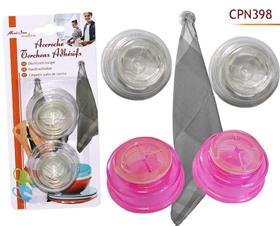 ACCROCHE-TORCHONS x2  ADHESIF