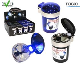 CENDRIER PLASTIQUE LED VOITURE