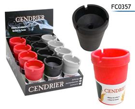 CENDRIER PLASTIQUE COULEURS