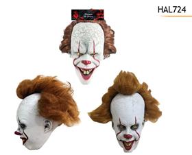 MASQUE CLOWN LATEX + PERRUQUE