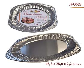 ALUMINIUM PLATEAUX X2  42X28.6