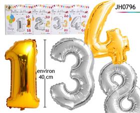 BALLON CHIFFRE BLOQUAGE 40CM