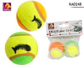 BALLES x2  CHAT TENNIS D5CM