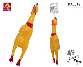 JOUET CHIEN POULET 29CM