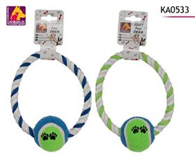 JOUET CORDE+BALLE 40CM