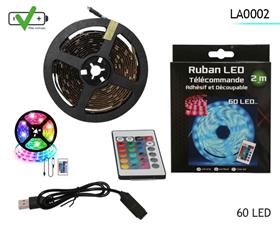 RUBAN 60LED 2M+TELECOMMANDE