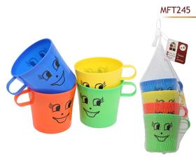 TASSES x4  SOURIRE D8XH8CM