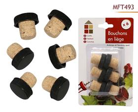 BOUCHONS LIEGE + PLASTIQUE X6