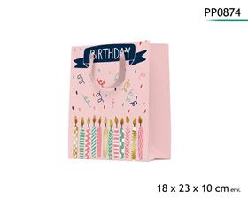 SAC CADEAU "BOUGIES" 18X23X10