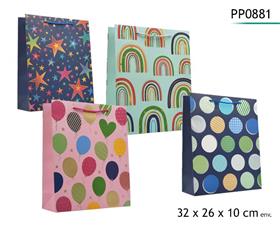 SAC CADEAU COULEURS 26X32X10