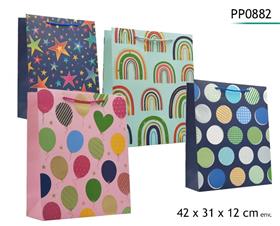 SAC CADEAU COULEURS 30X42X12