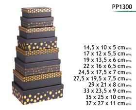 BOITES X10  CADEAUX "NOIR/DORE
