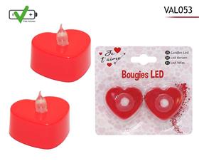 BOUGIES x2  LED AVEC PILE